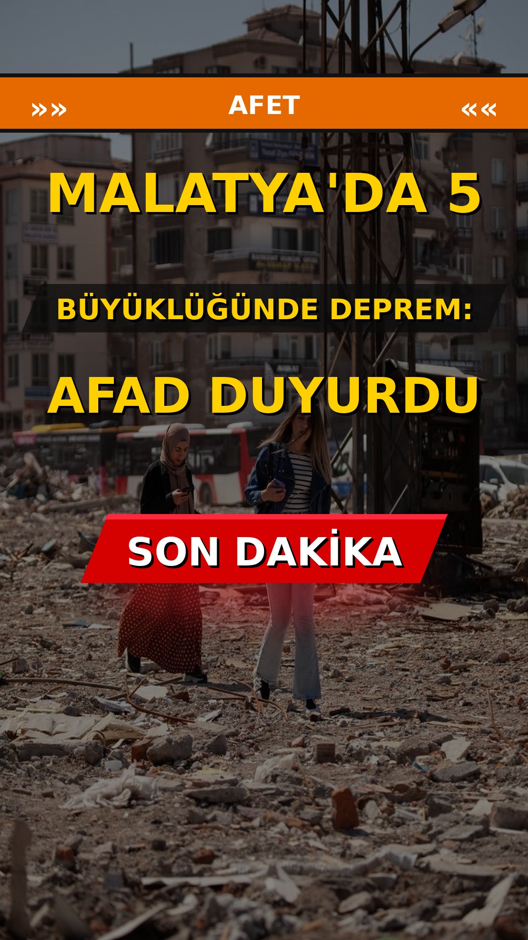 Malatya'da 5 Büyüklüğünde Deprem: AFAD Duyurdu