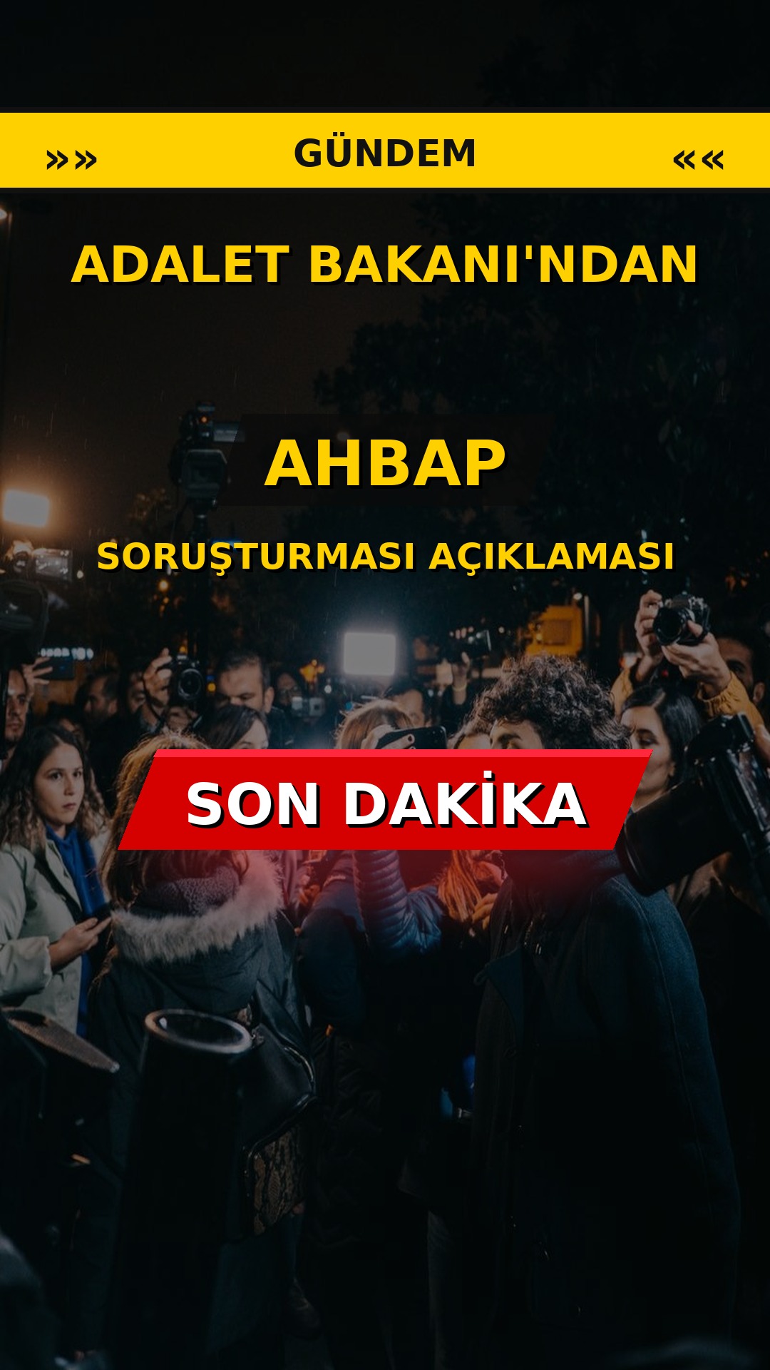 Adalet Bakanı'ndan Ahbap Soruşturması Açıklaması