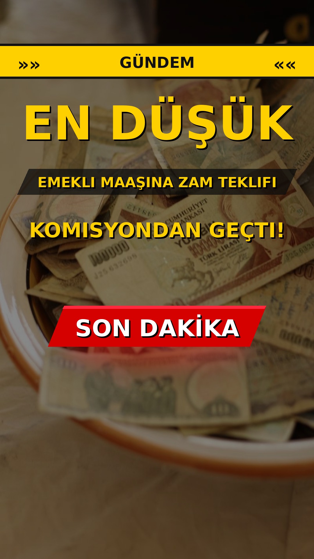 En Düşük Emekli Maaşına Zam Teklifi Komisyondan Geçti!